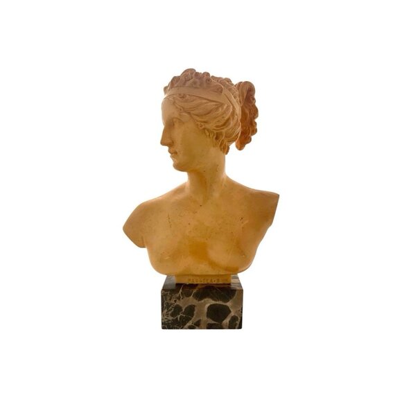 Bust Paolina Goddess Sculpture Signed Mixed Material Made in Italy Vintage Decor